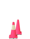 18" Pink Traffic Cones